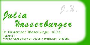 julia wasserburger business card